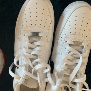 New Nike Air Force 1- all white black swoosh